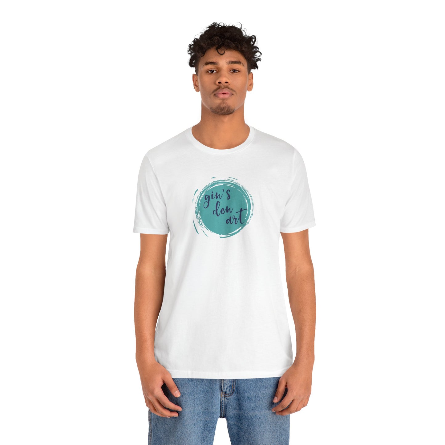 T-shirl. Gin's Den Art Unisex Jersey Short Sleeve Tee