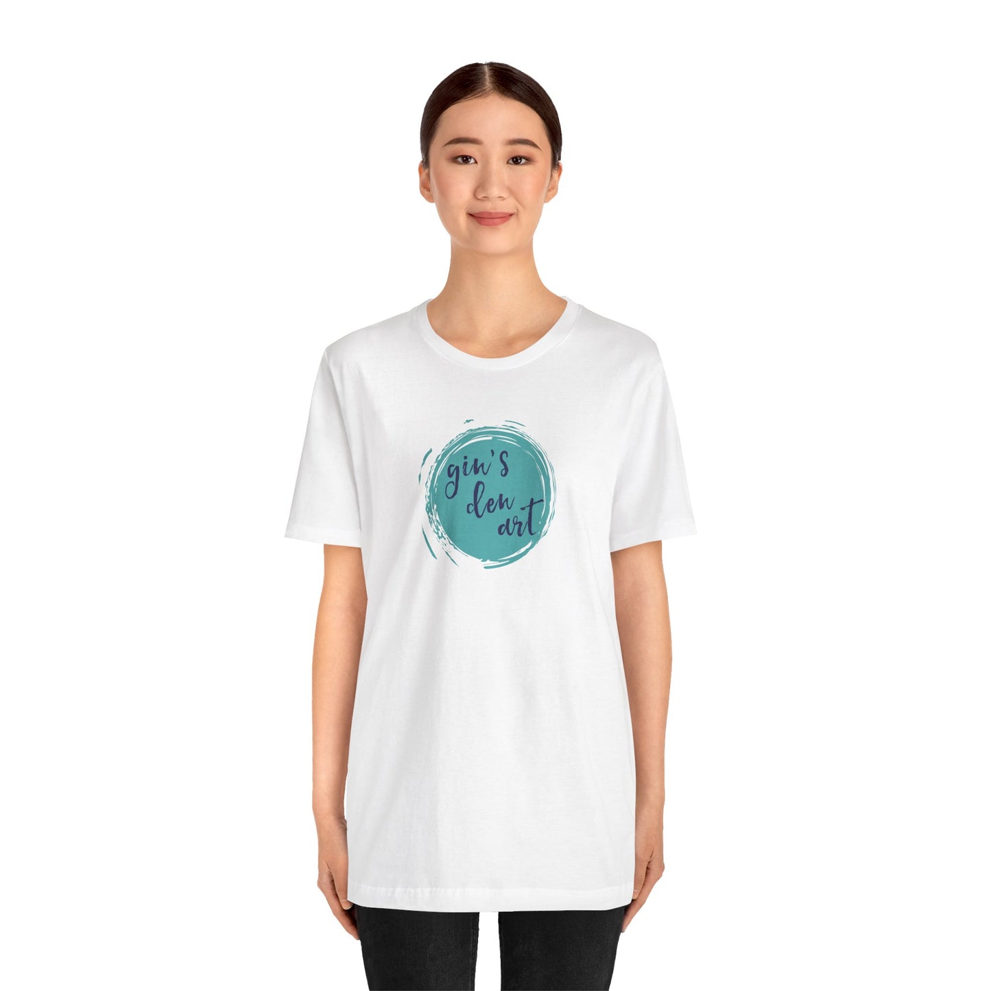 T-shirl. Gin's Den Art Unisex Jersey Short Sleeve Tee