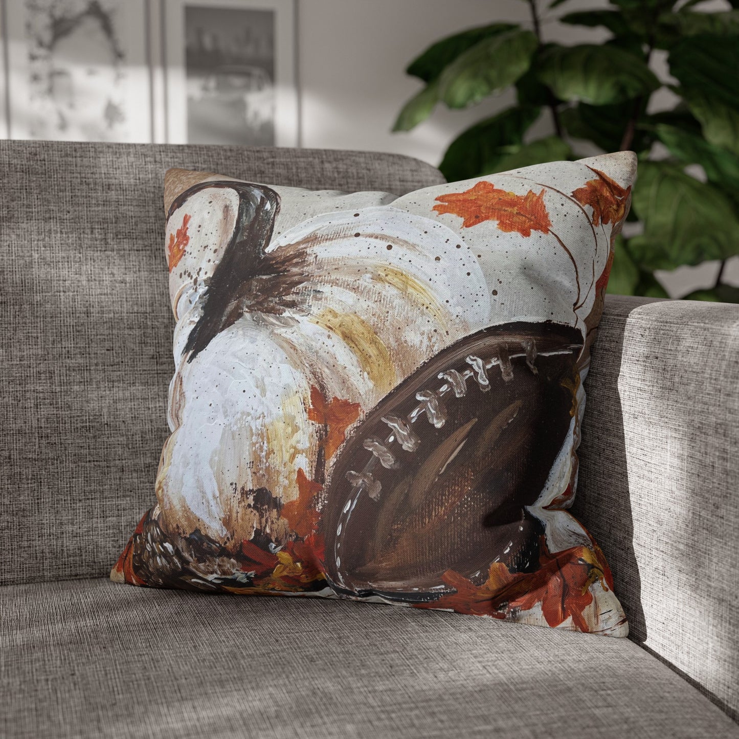 Pillow Case. Football and Fall