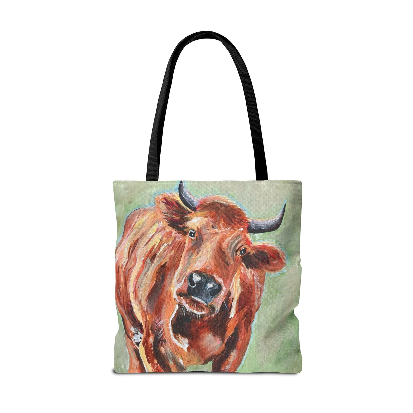 Cow "Say What?" Print on Tote Bag