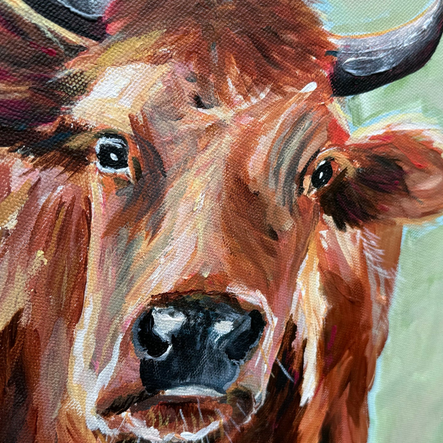 Cow Original Painting "Who Me?"