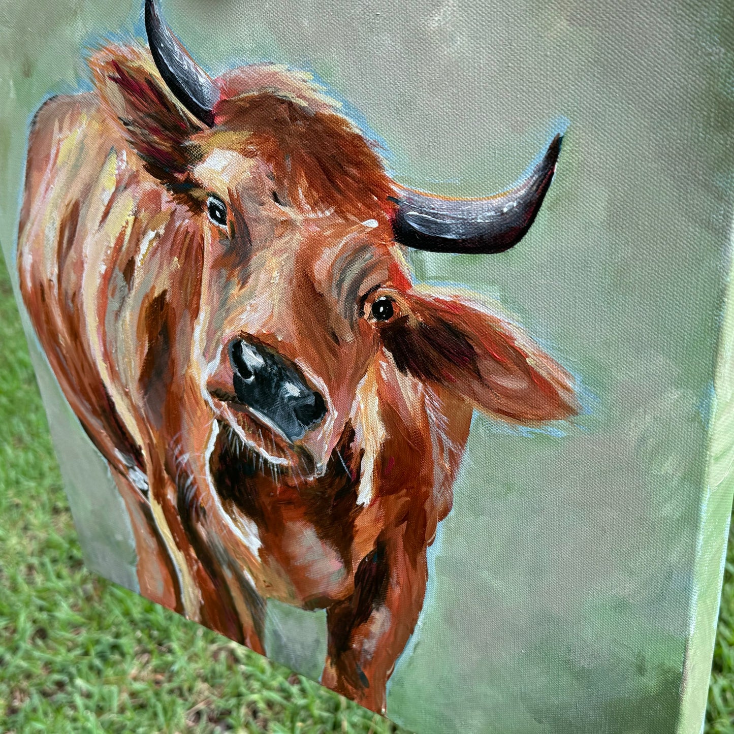 Cow Original Painting "Say What?"