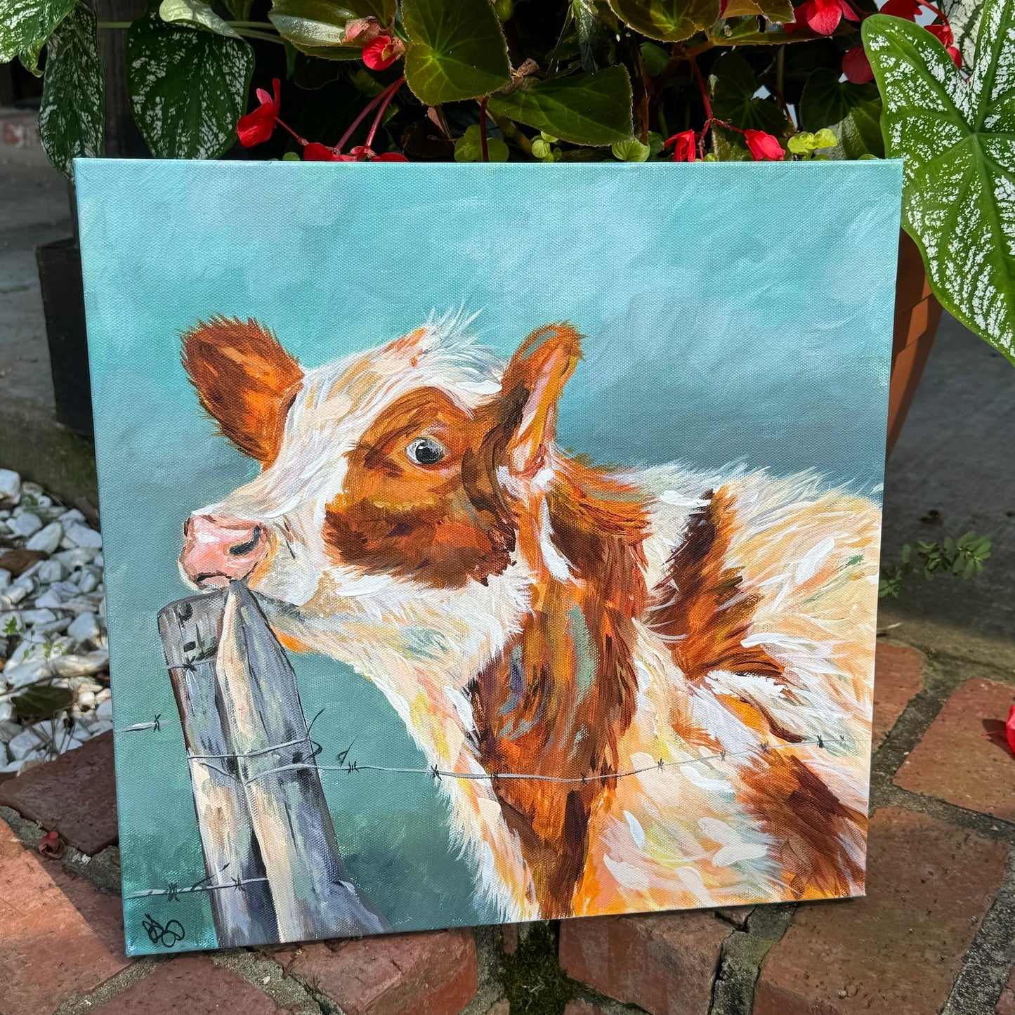 Cow Original Painting "Who Me?"