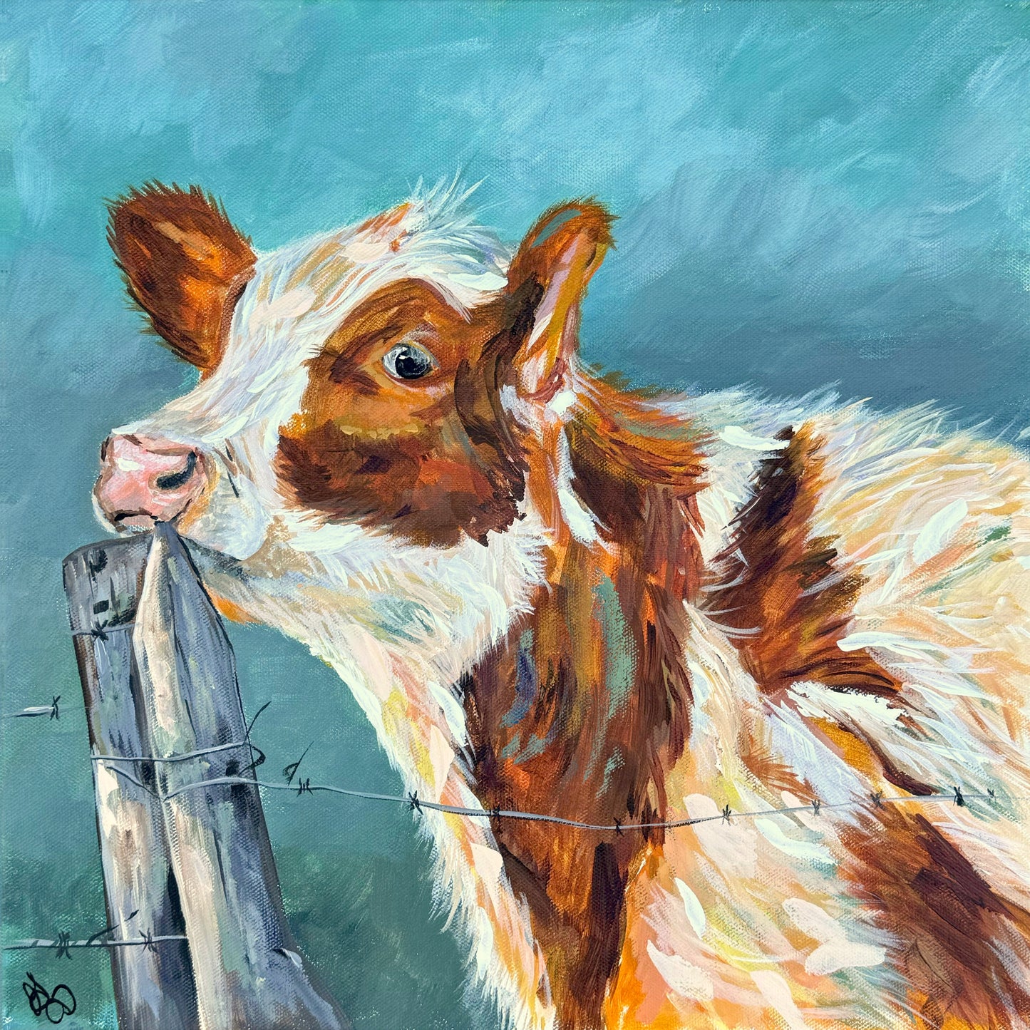 Cow Original Painting "Who Me?"