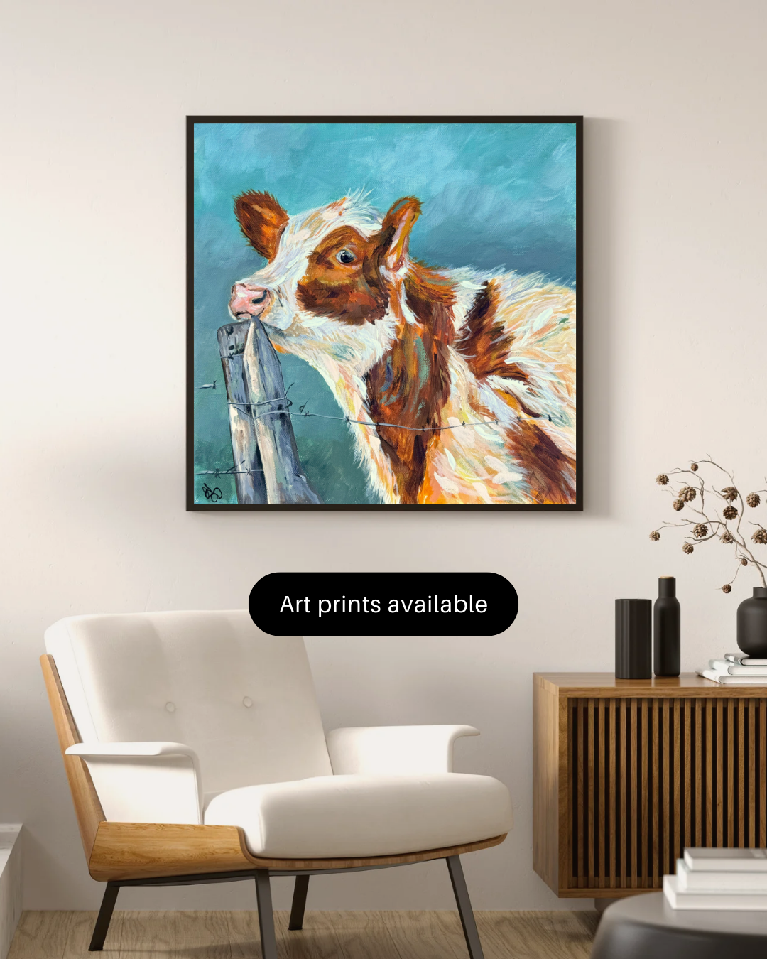 Cow Original Painting "Who Me?"